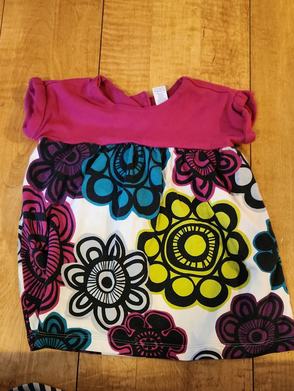 Tea Collection Pink & Multi Floral Casual Dress